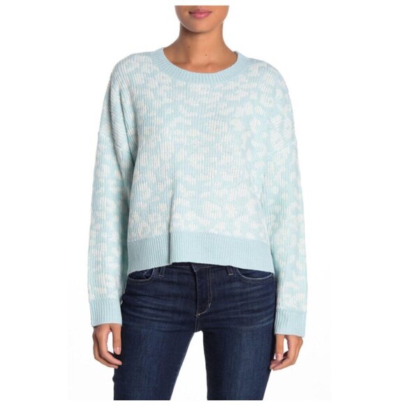 John + Jenn NEW Mystic Large Leopard-Print Knit Sweater Women's Size XS - Picture 1 of 9